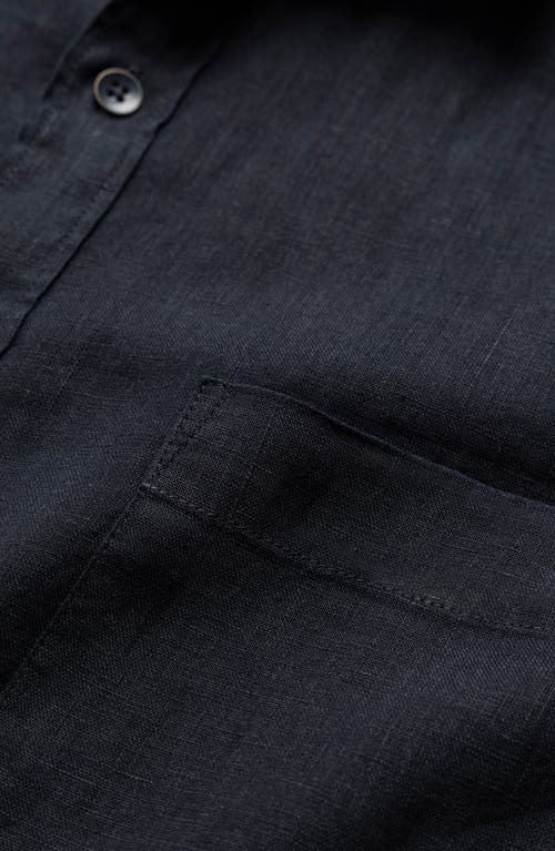 Rodd & Gunn Coromandel Button-up Linen Shirt In Midnight