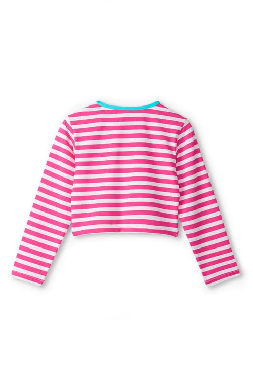 HATLEY HATLEY KIDS' CANDY STRIPE HEART LONG SLEEVE RASHGUARD