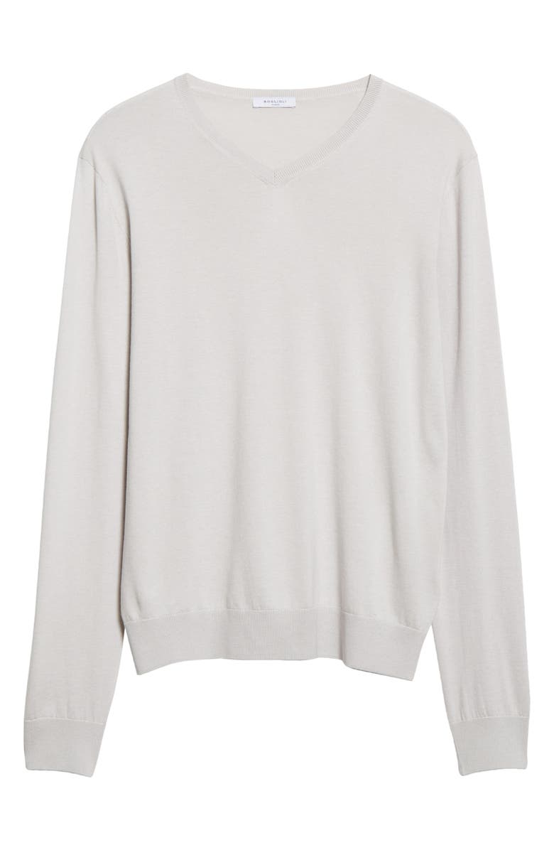 Boglioli Cotton, Cashmere & Silk V-Neck Sweater, Alternate, color,