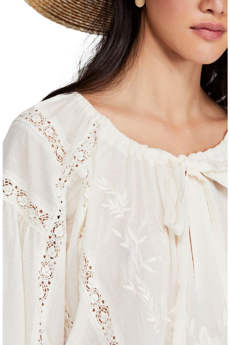 Maria Maria Lace Blouse, Alternate, color, WHITE