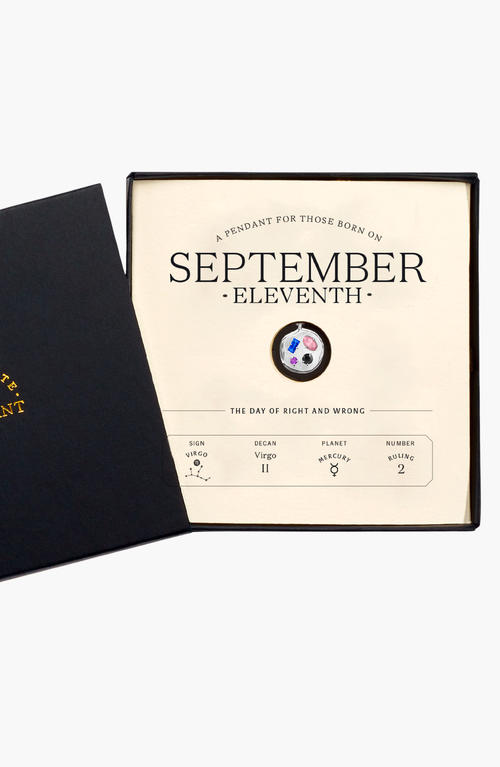 Birthdate Co. The September Birthdate Silver Pendant In September 11th - Silver