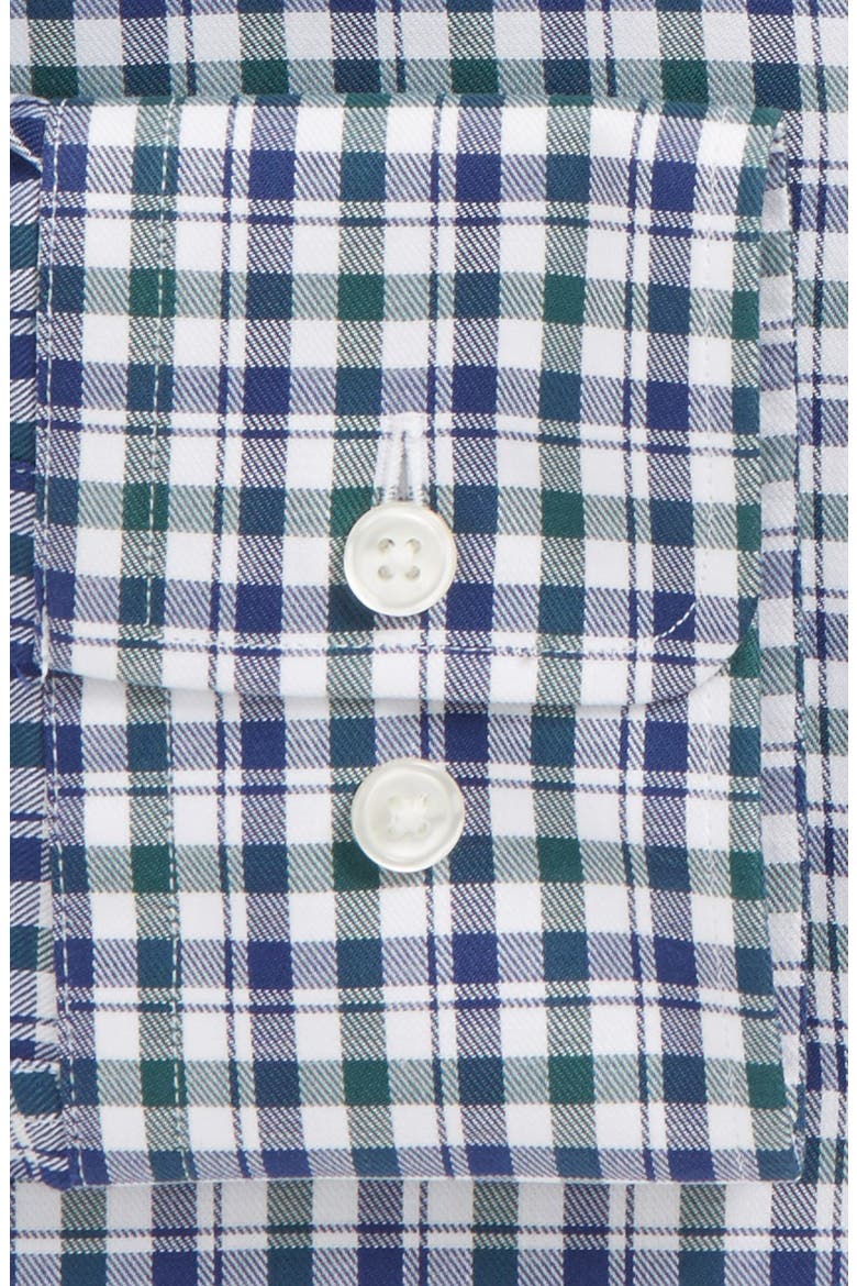 HUGO BOSS 'Miles' Sharp Fit Plaid Dress Shirt, Alternate, color, GREEN