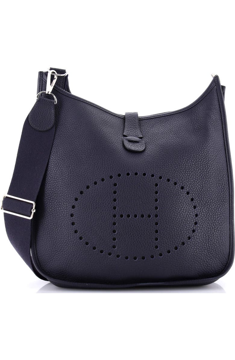 Pre-Owned Hermes Evelyne Bag Gen III Clemence GM, Main, color, Bleu Nuit