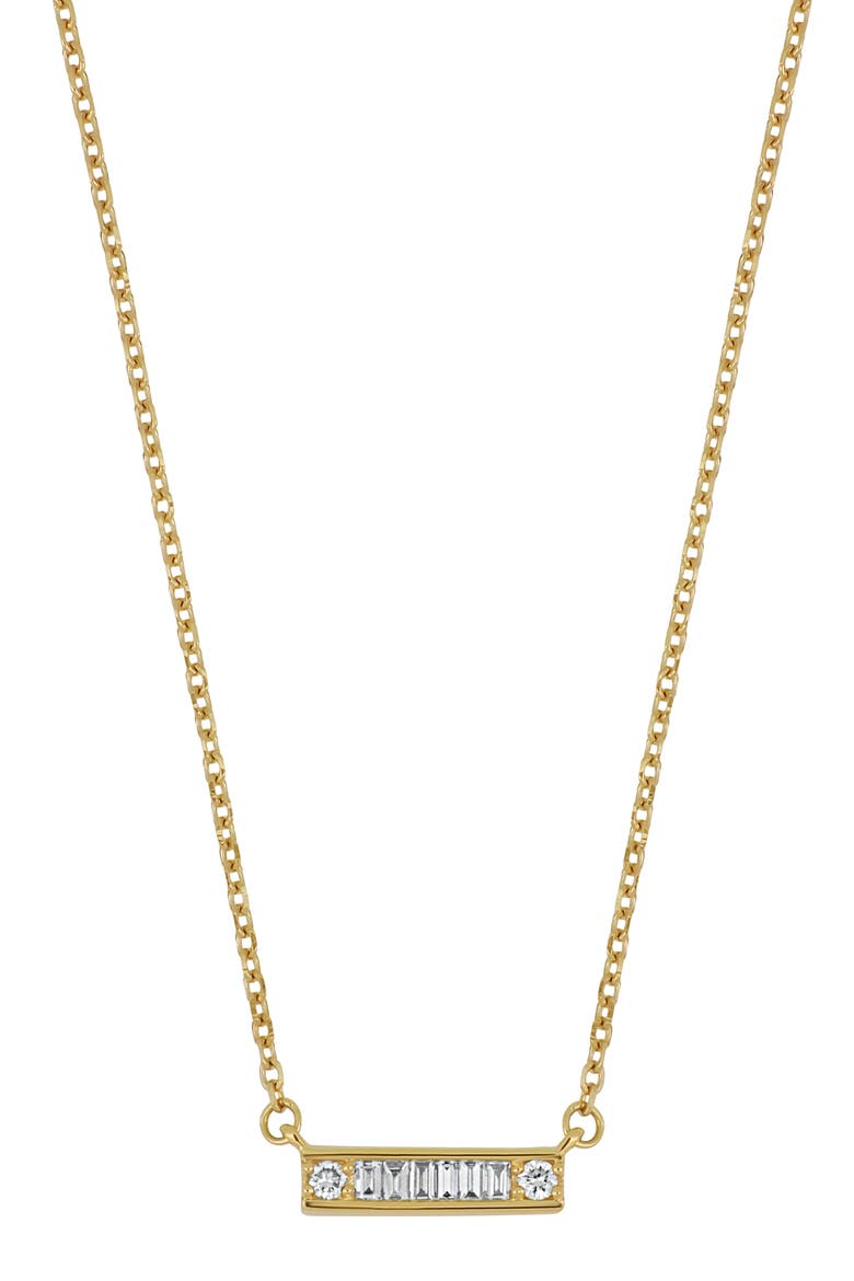 Gatsby Diamond Bar Pendant Necklace, Main, color, 18K YELLOW GOLD