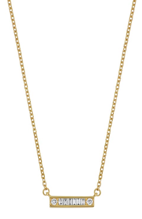 Gatsby Diamond Bar Pendant Necklace (Online Trunk Show)