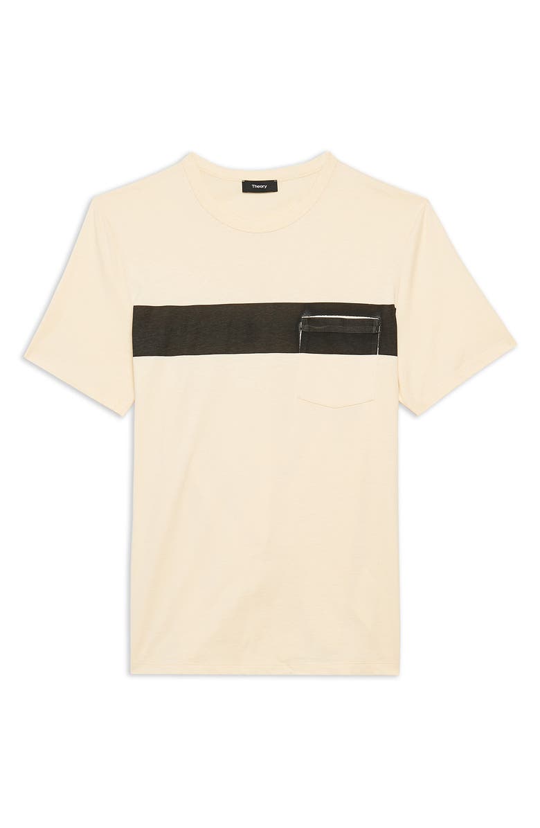 Theory Essential Bar Stripe Pocket T-Shirt, Alternate, color, 