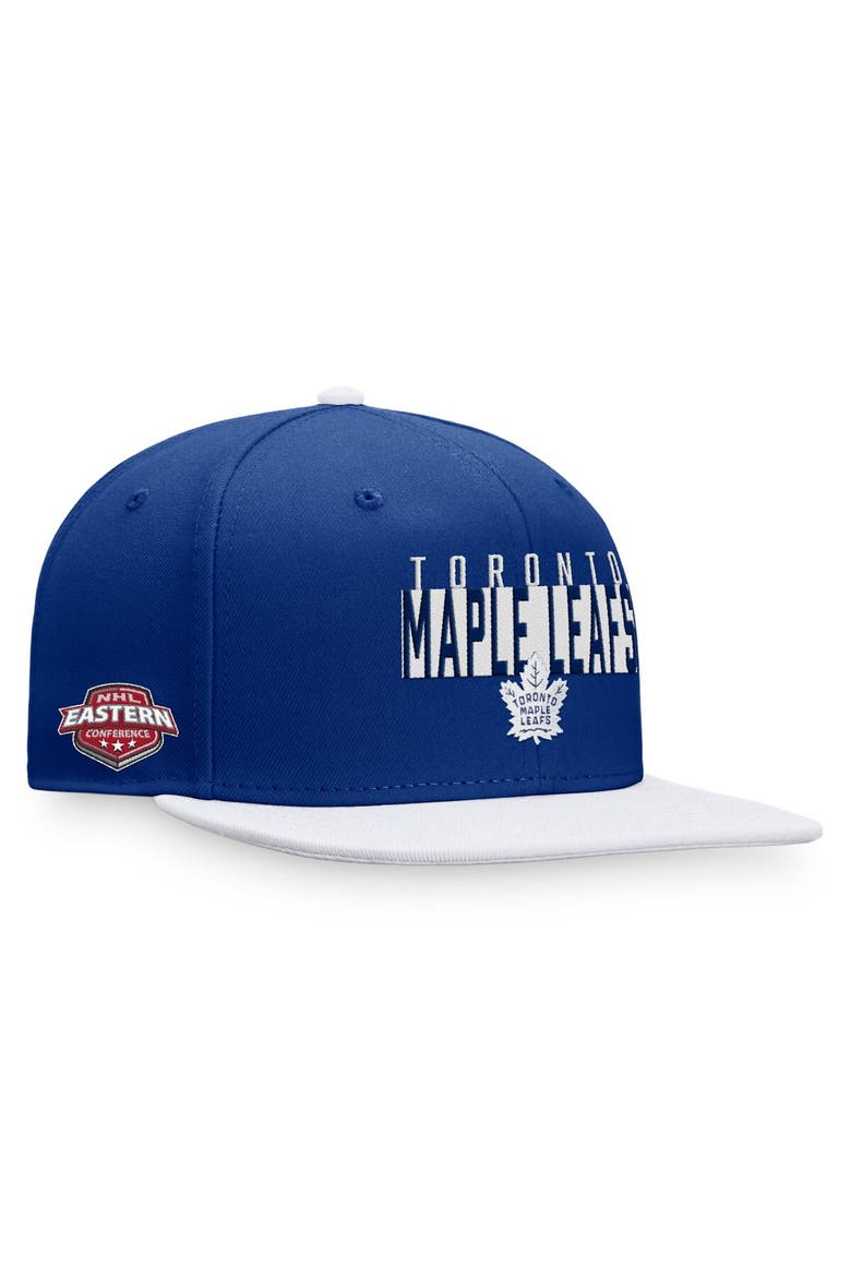 Men's Fanatics Branded Blue/White Toronto Maple Leafs Fundamental Colorblocked Snapback Hat, Main, color, Blue