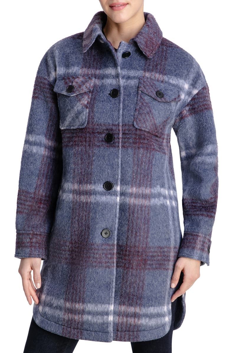 Lucky Brand Plaid Longline Shacket | Nordstromrack