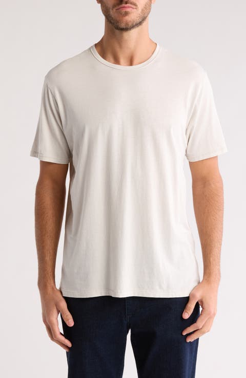 Crewneck Cotton Blend T-Shirt