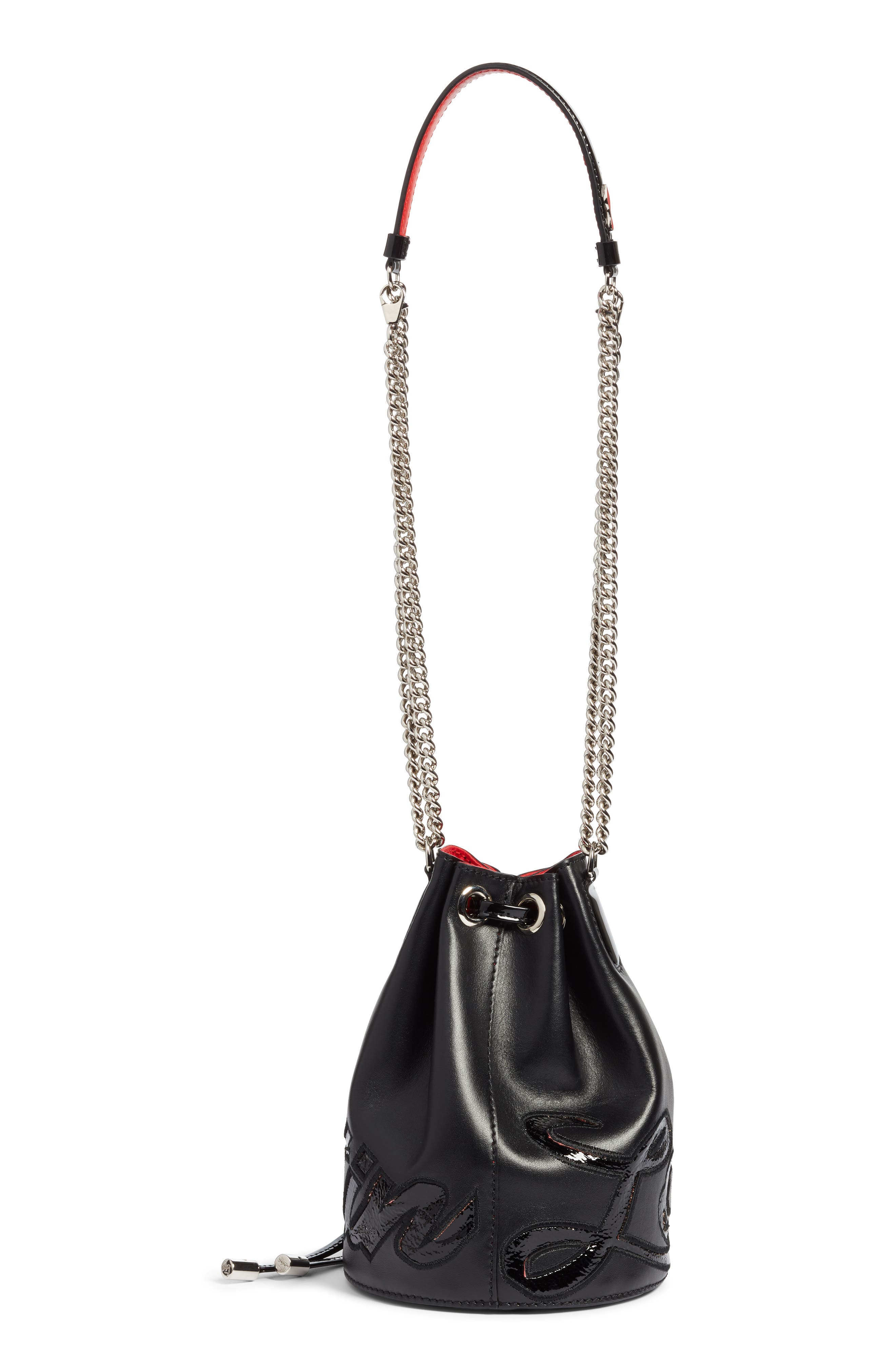 Christian Louboutin Marie Jane Calfskin Bucket Bag, Alternate, color, 