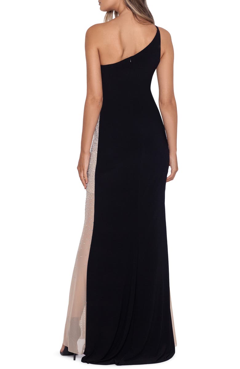 Xscape Evenings Xscape Embellished One Shoulder Evening Gown, Alternate, color, 