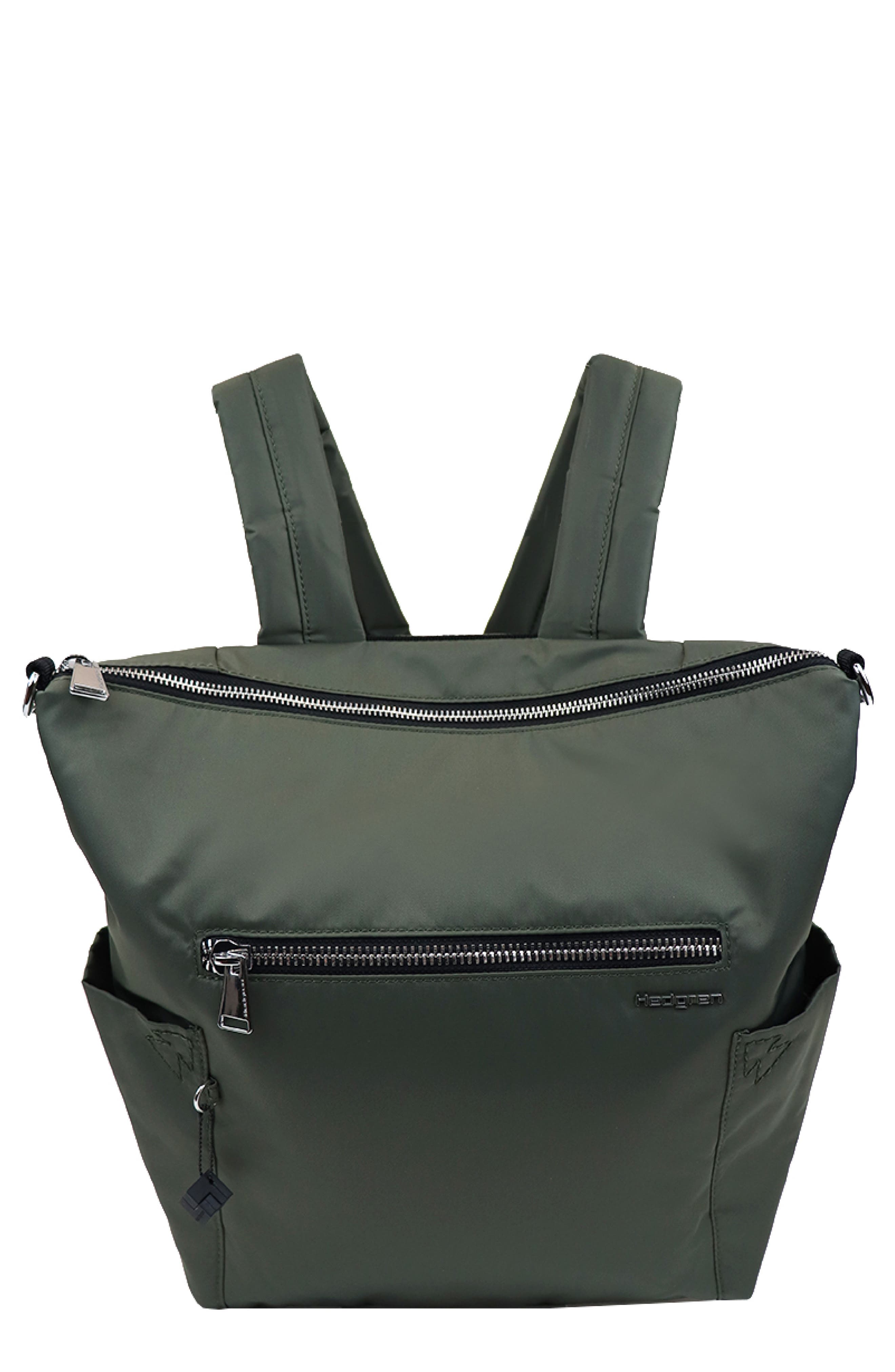Hedgren Kate Water Repellent Recycled Polyester Convertible Backpack, Main, color, 