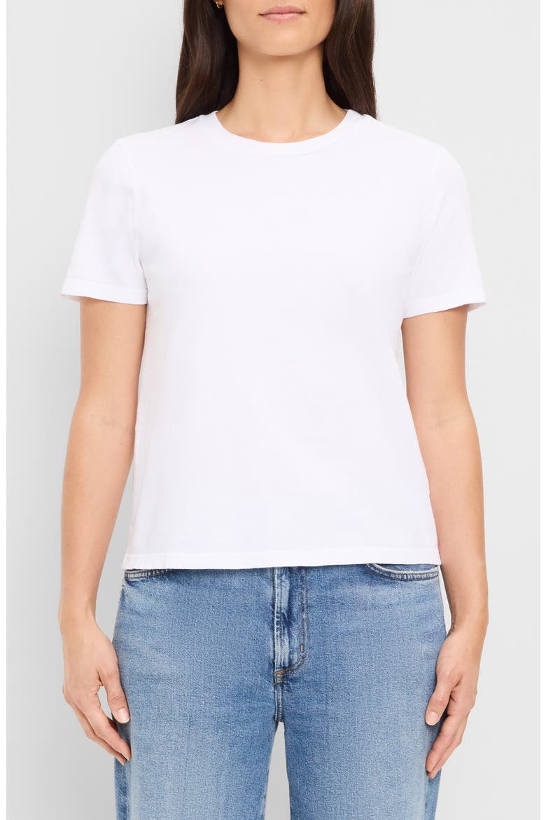 Becca Crewneck T-Shirt, Main, color, WHITE
