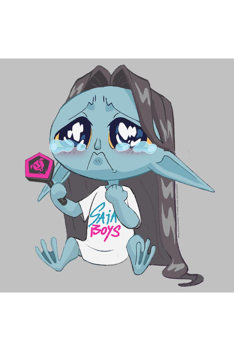 Women's KPop Demon Hunters Chibi Crying Fan  Graphic T-Shirt, Alternate, color, Athletic Heather