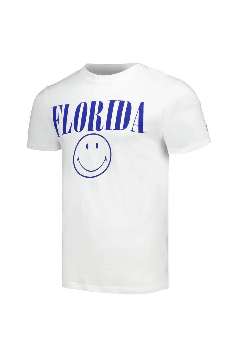 Men's League Collegiate Wear White Florida Gators Smiley All American T-Shirt, Alternate, color, White