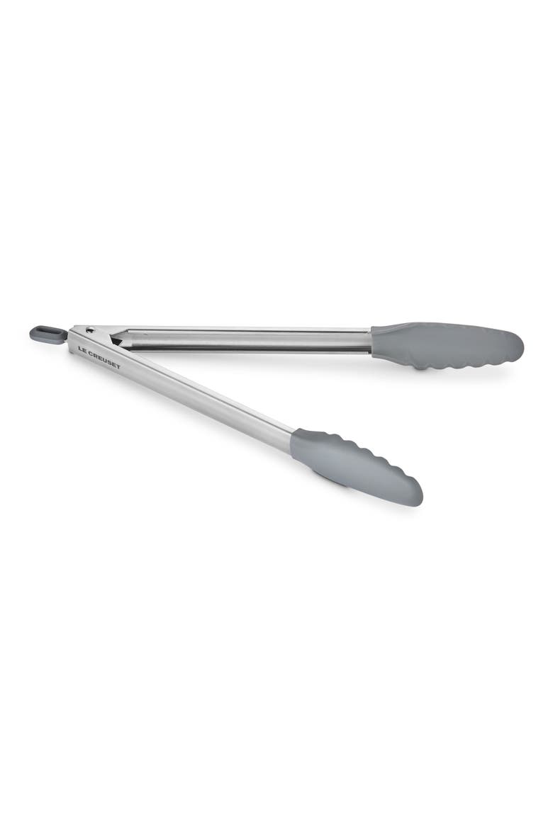 Signature Stainless Steel Tongs, Alternate, color, OYSTER