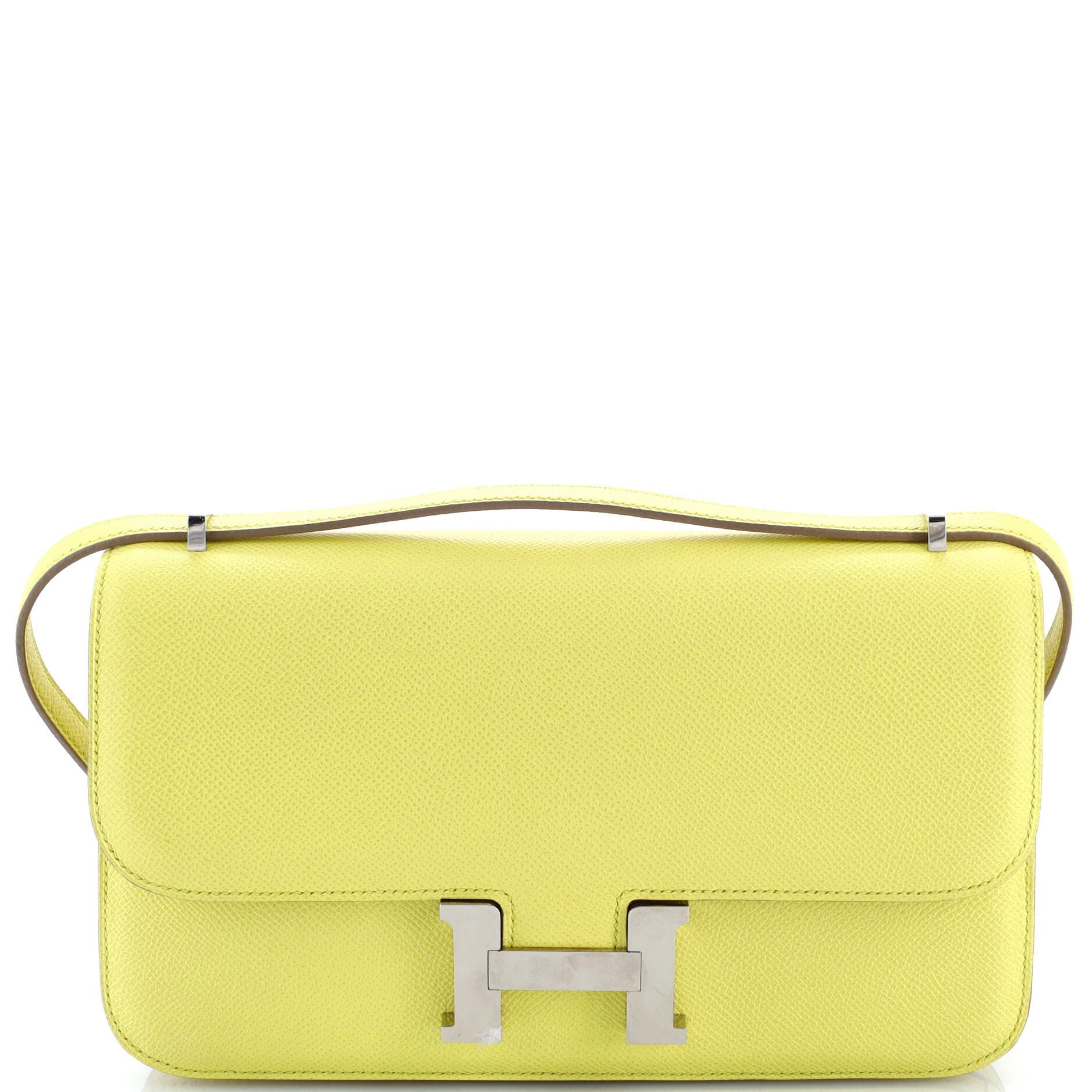 Pre-Owned Hermes Constance Elan Bag Epsom 25, Main, color, Lime