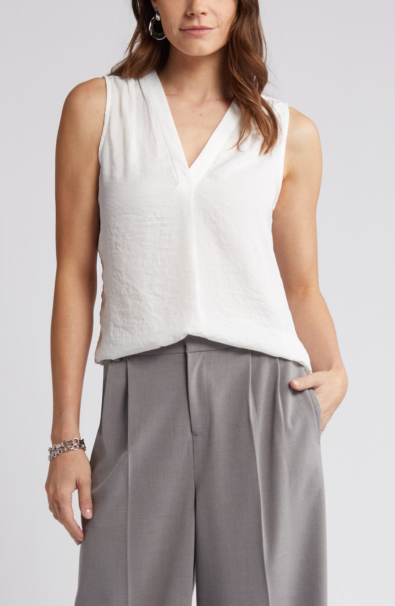 Vince Camuto Rumpled Satin Blouse, Alternate, color, New Ivory