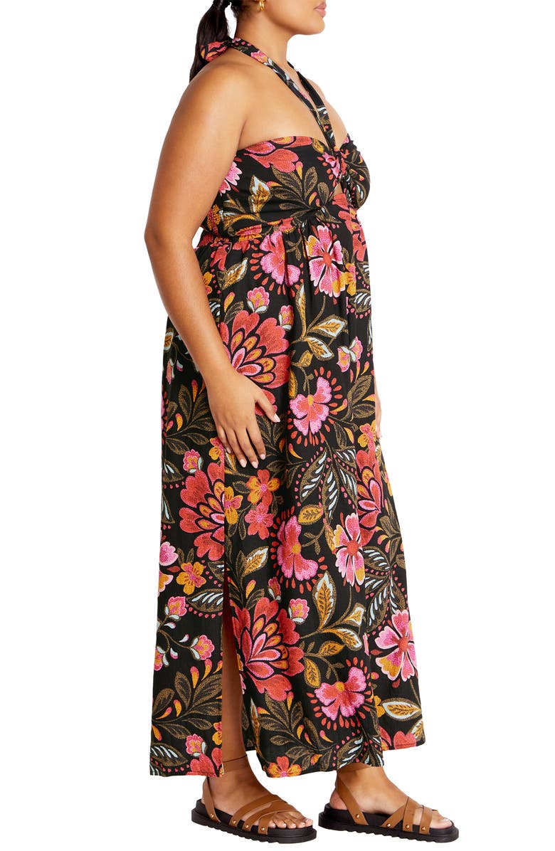 City Chic Peta Halter Maxi Dress, Alternate, color,