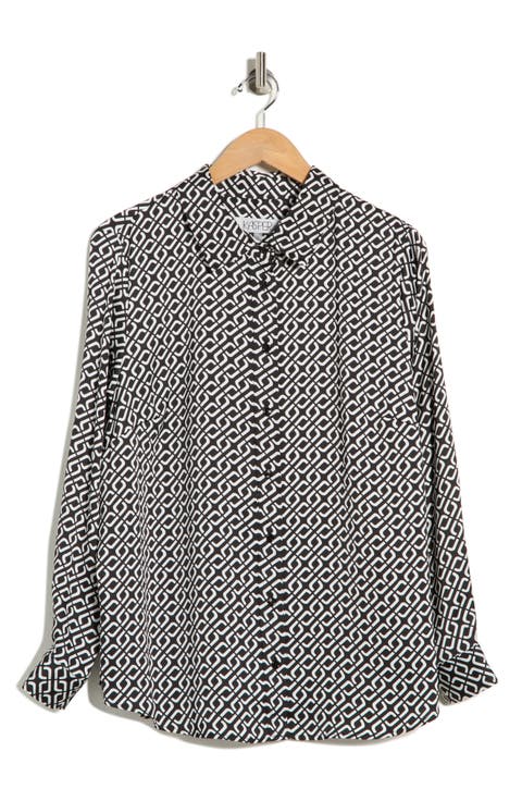 Long Sleeve Button-Up Shirt (Plus)