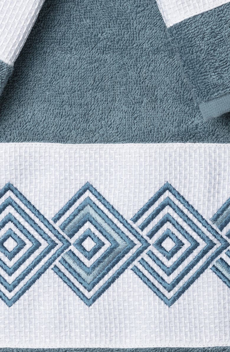 Linum Home Textiles Noah 3-Piece Embellished Towel Set - Teal, Alternate, color, Tea Rose