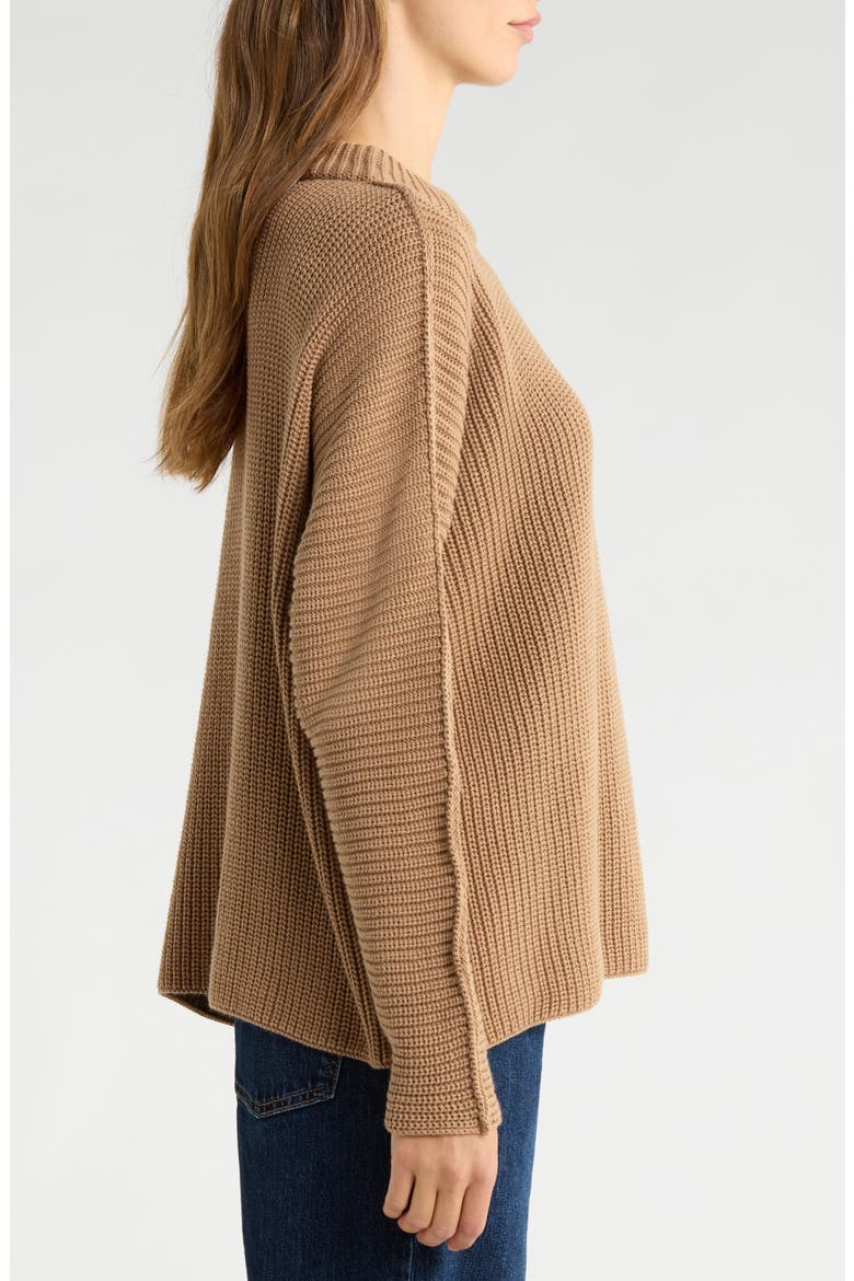 Montecito Cotton Sweater, Alternate, color, CAMEL