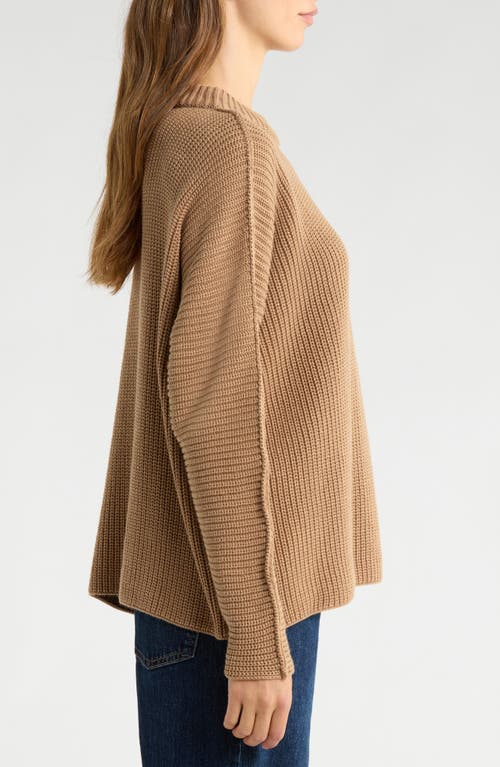 Frank & Eileen Montecito Cotton Sweater In Brown