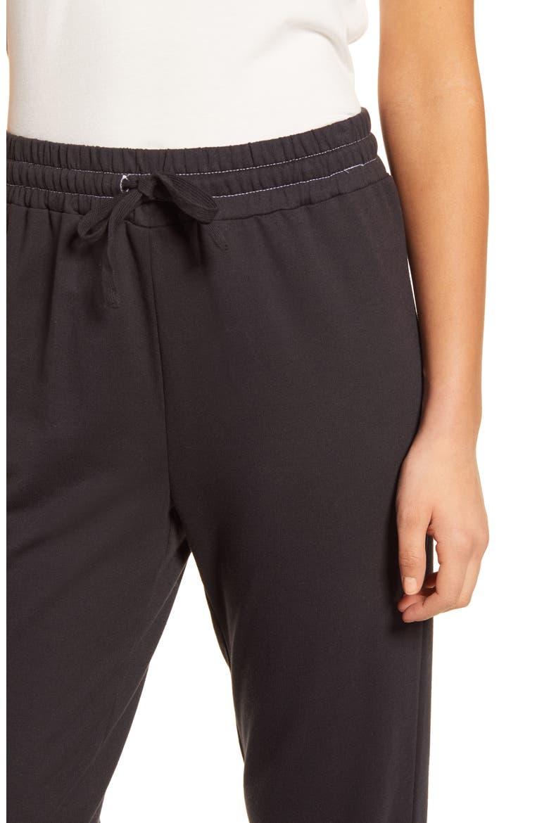 Cotton Blend Jogger Pants, Alternate, color, BLACK