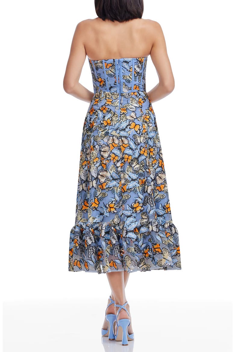 butterfly print midi dress Colette Organic Cotton Midi Dress: Butterfly Print Summer Sundress, Custom Made