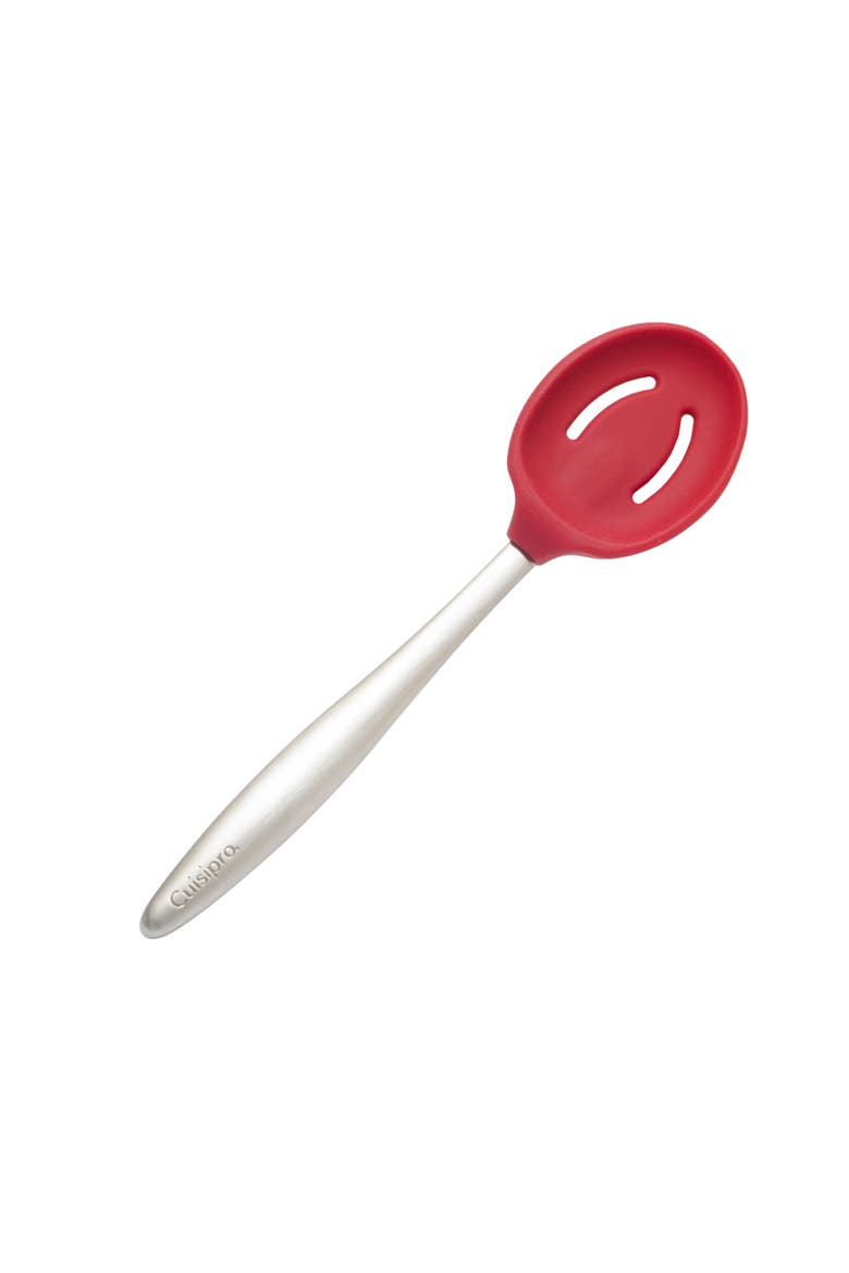 8-Inch Silicone Piccolo Slotted Spoon, Alternate, color, Red