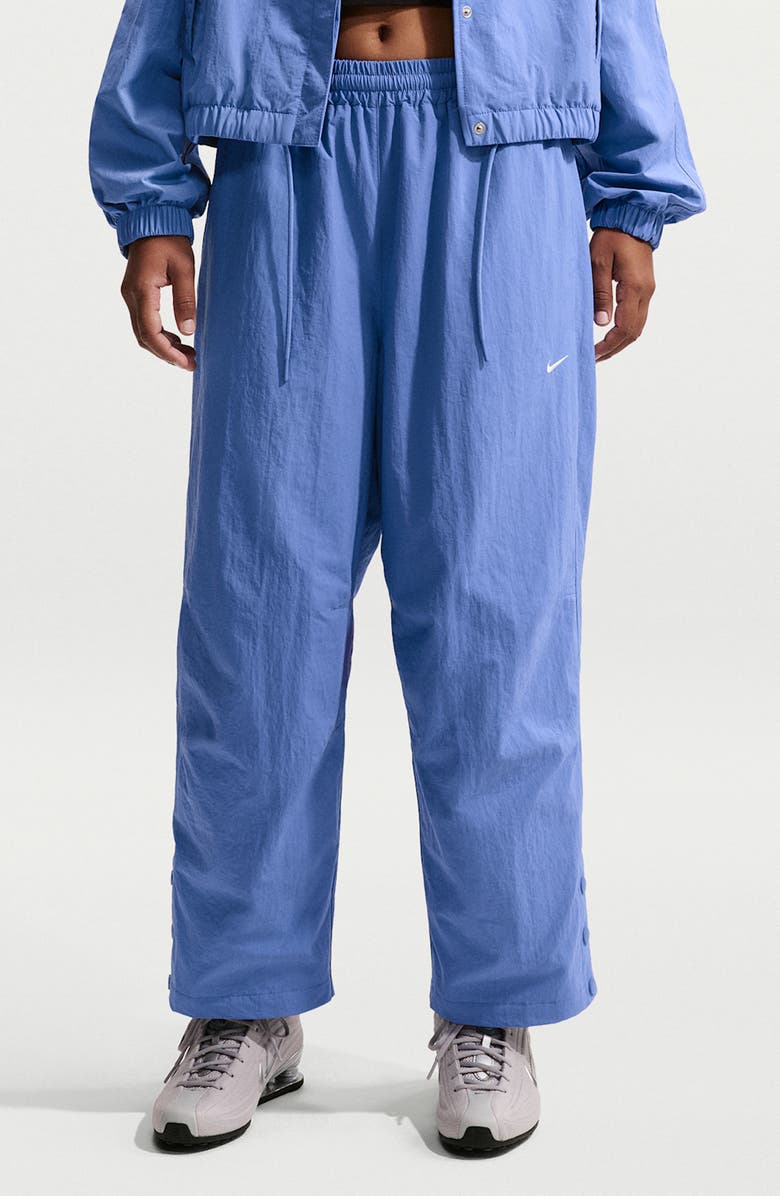 Nike Sportswear Relaxed High Waist Woven Pants, Main, color, Light Medium Blue/ Sail