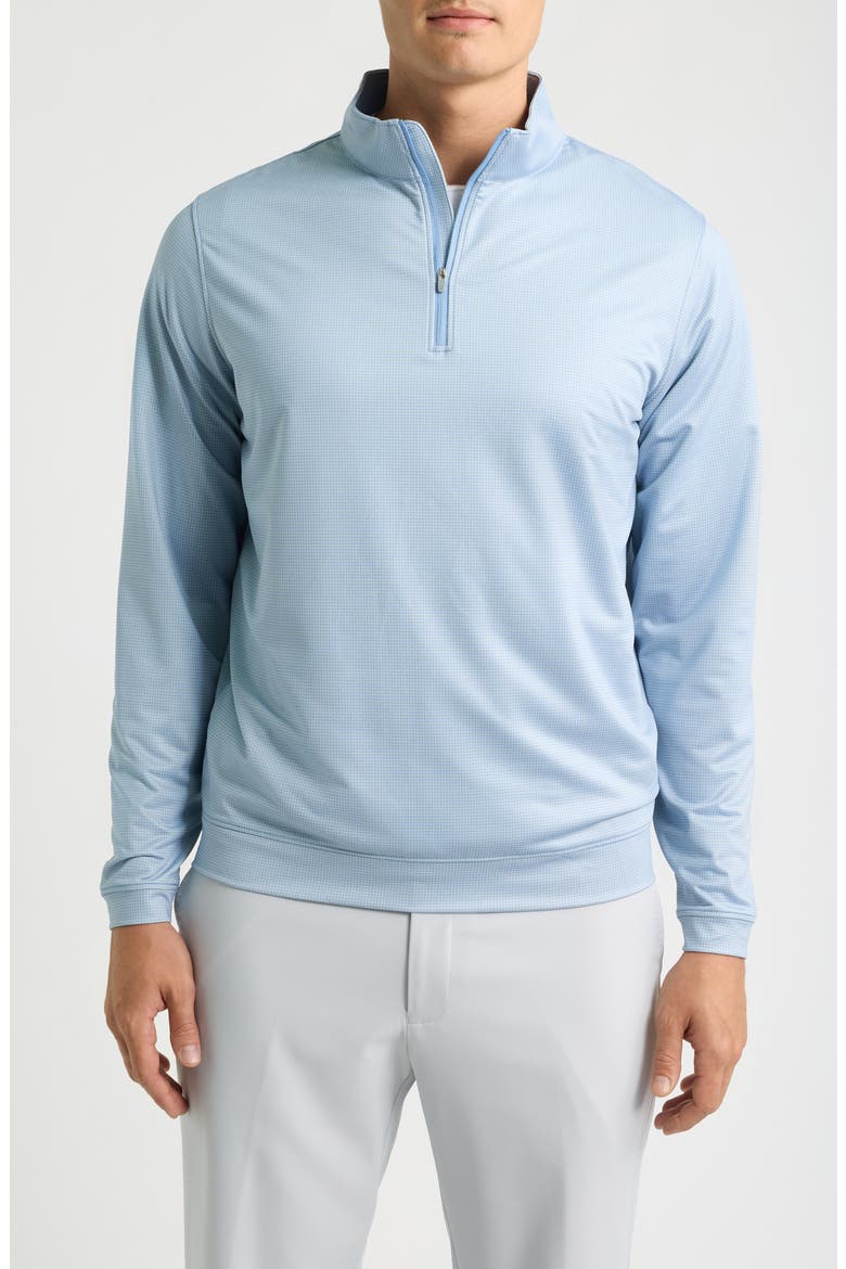 Perth Basketweave Performance Quarter Zip Pullover, Main, color, LAKESIDE