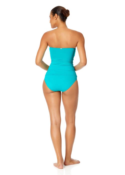 ANNE COLE TIGER DANCE TWIST FRONT BANDEAUKINI SWIM TOP