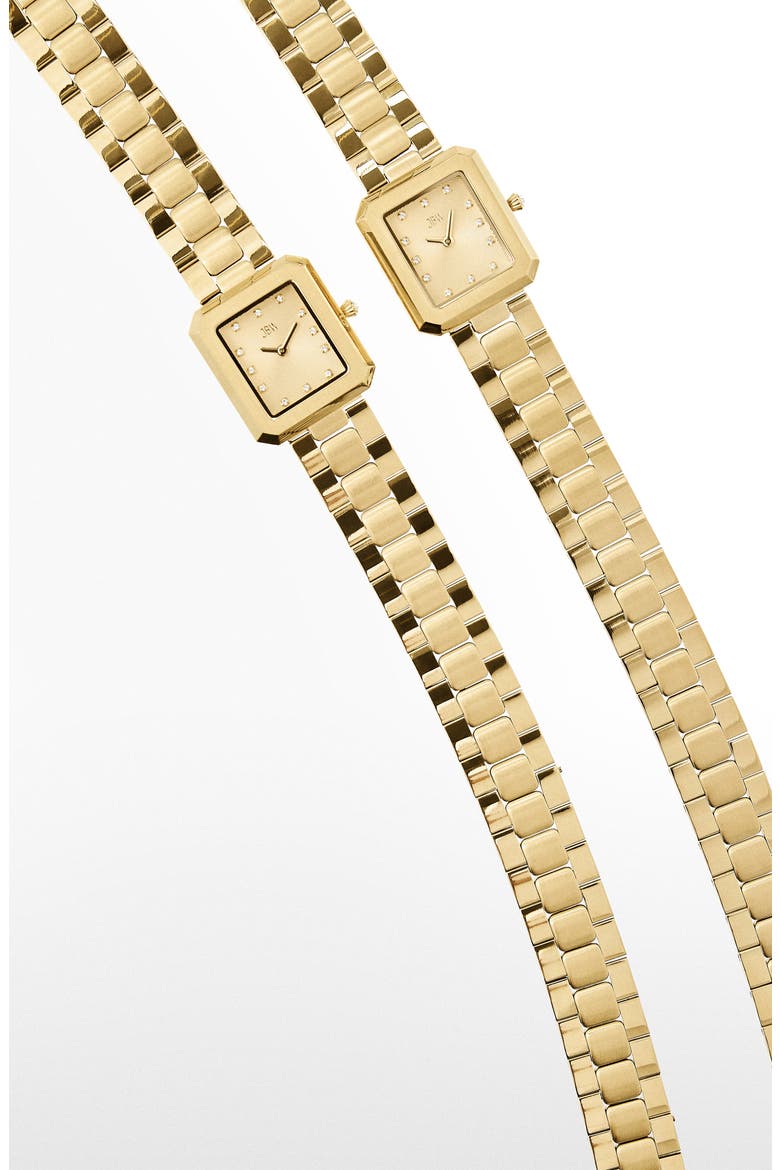Arc Lab-Created Diamond Double Wrap Bracelet Watch, 23mm, Alternate, color, 18K GOLD