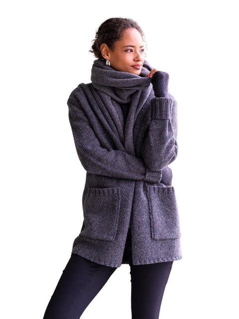 Flecked Hooded Coatigan