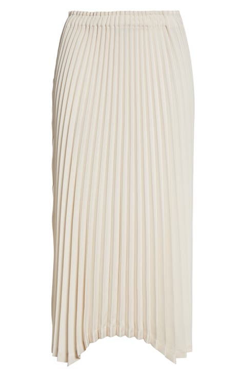 Circular Pleated Midi Skirt