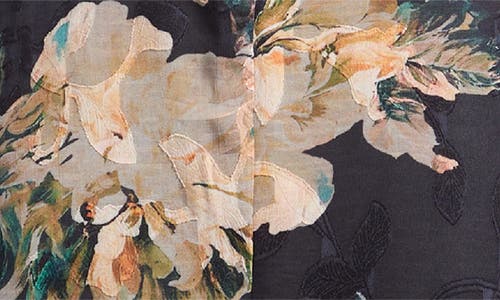 Melloday Botanical Tie-neck Maxi Dress In Multi