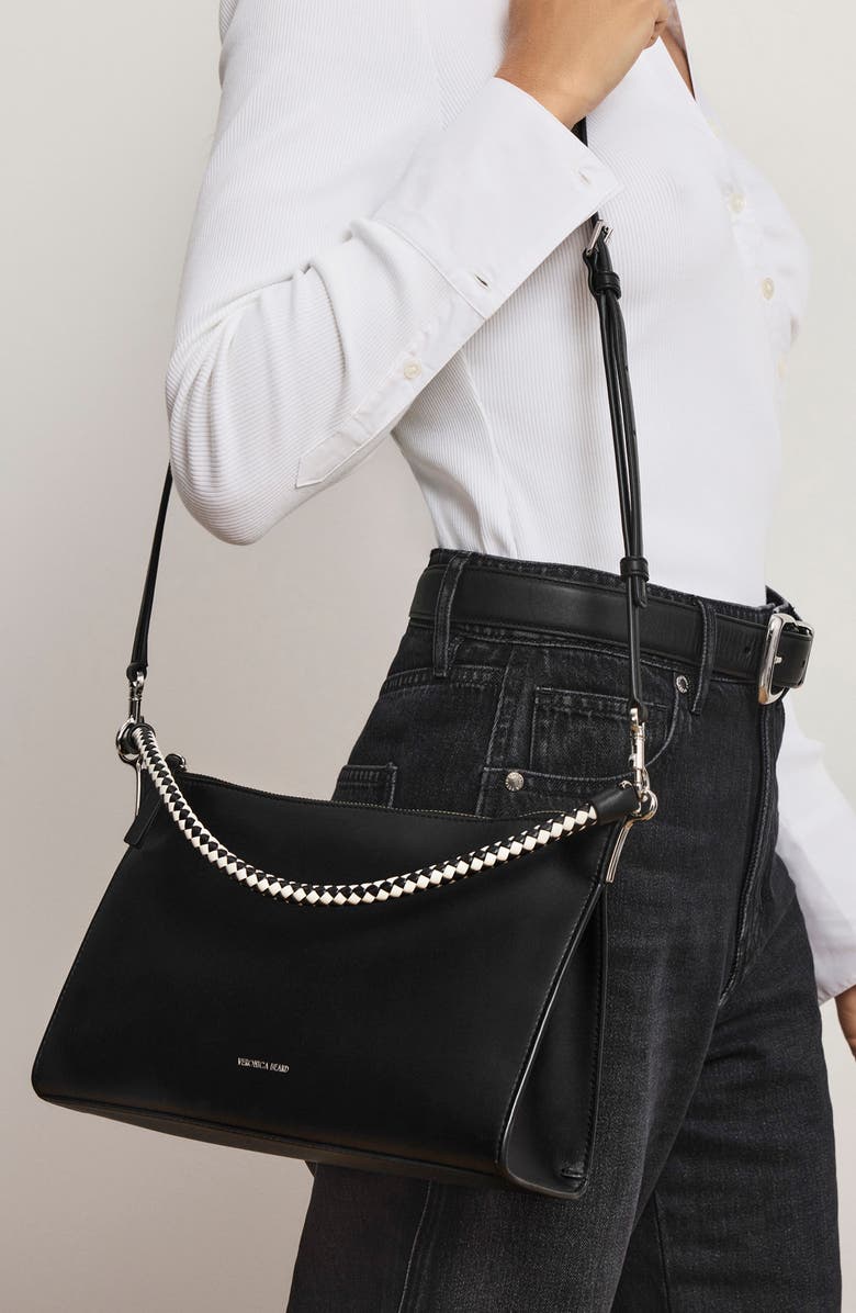 Veronica Beard Small Vida Shoulder Bag, Alternate, color, Black
