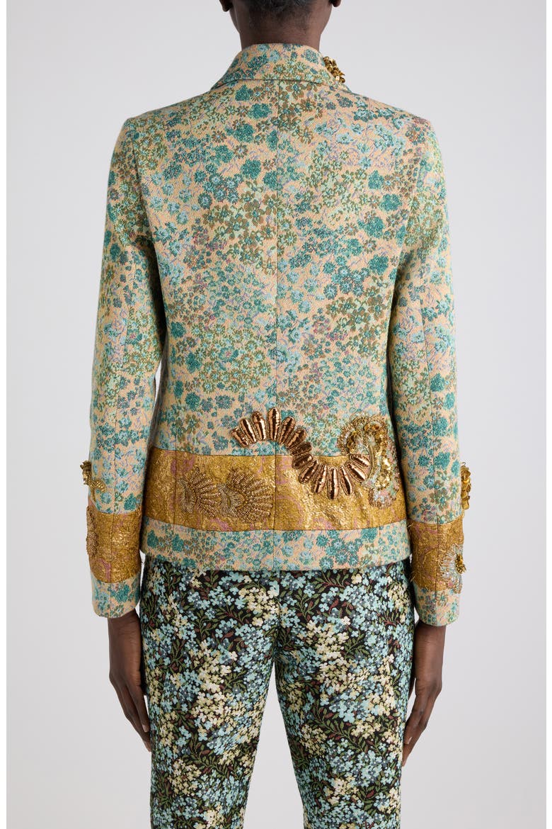 Bettsy Bis Embroidered Jacquard Jacket, Alternate, color, PEACH