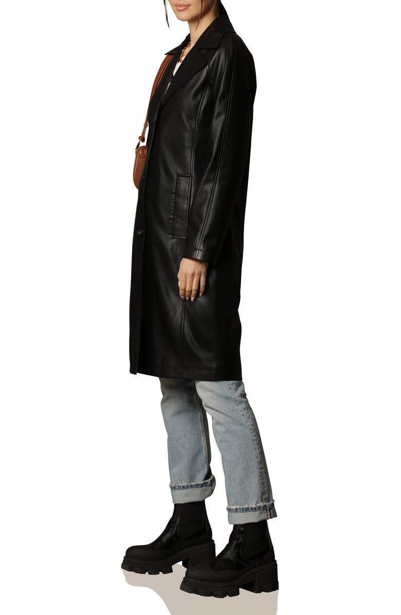 Avec Les Filles Faux Leather Topper Coat, Alternate, color,