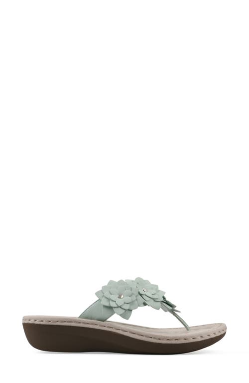 Cliffs By White Mountain Content Wedge Sandal In Mint Smooth