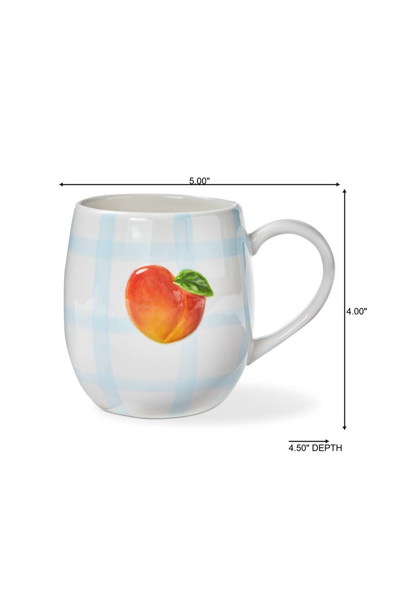 tag You'Re A Peach Mug Multi Earthenware Summer, Alternate, color, White