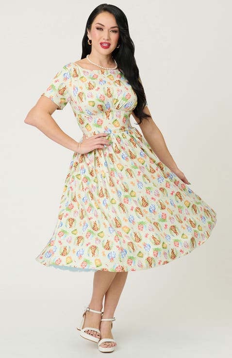 Smocked Back Swing Dress
