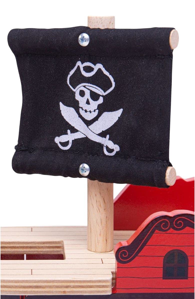 Bigjigs Rail Pirate Galleon, Alternate, color, Red