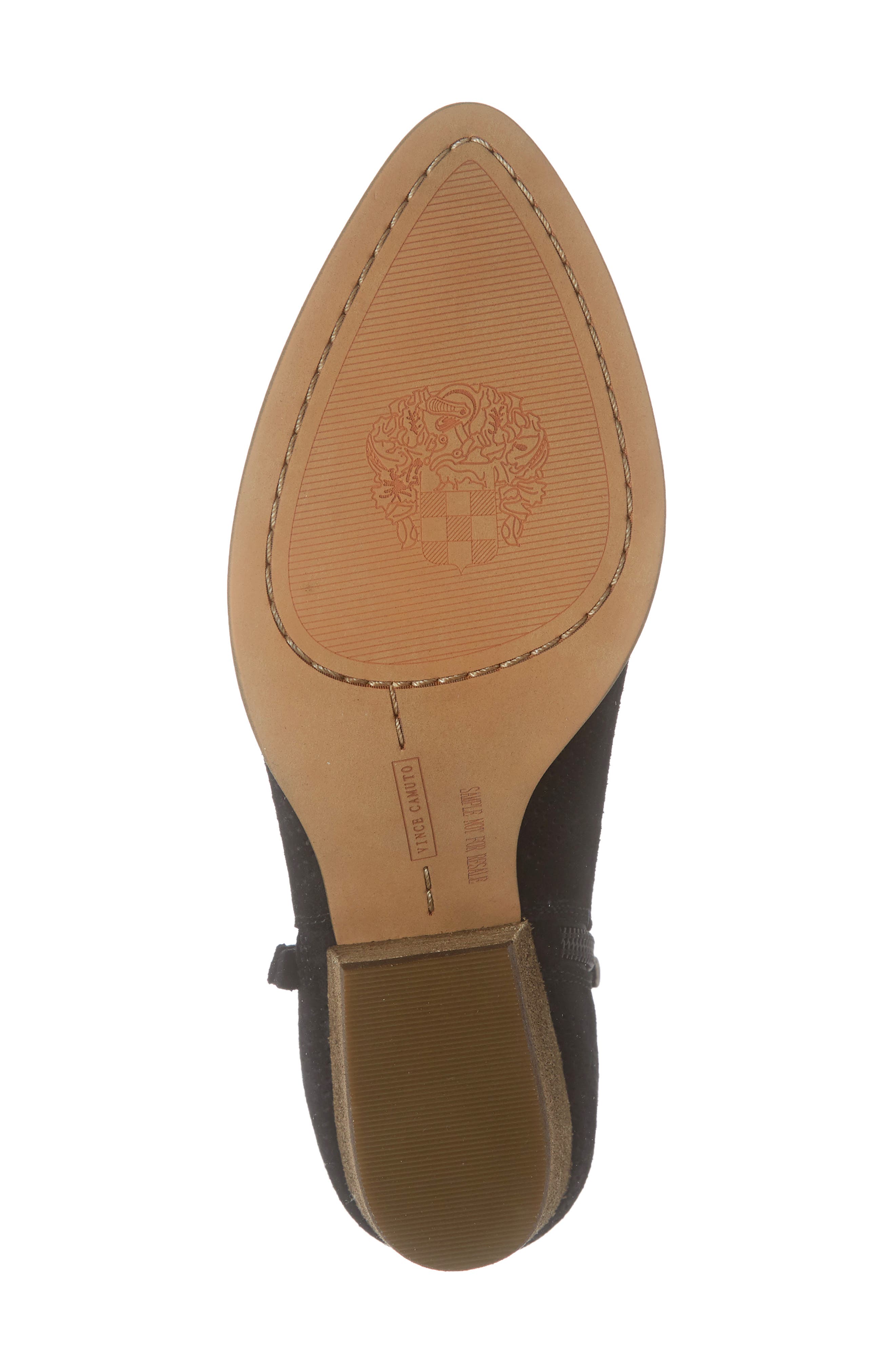 Nethera Perforated Bootie (Nordstrom Exclusive), Alternate, color, BLACK SUEDE