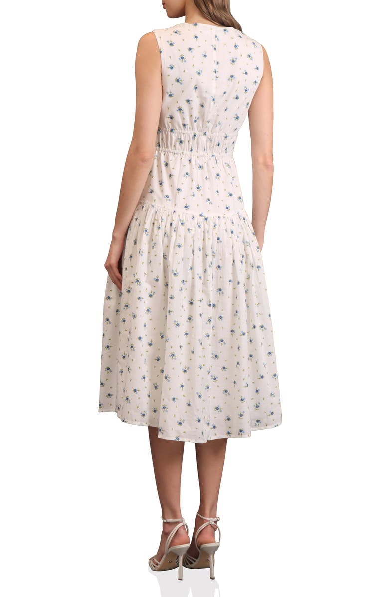 Shirred Tiered Midi Dress