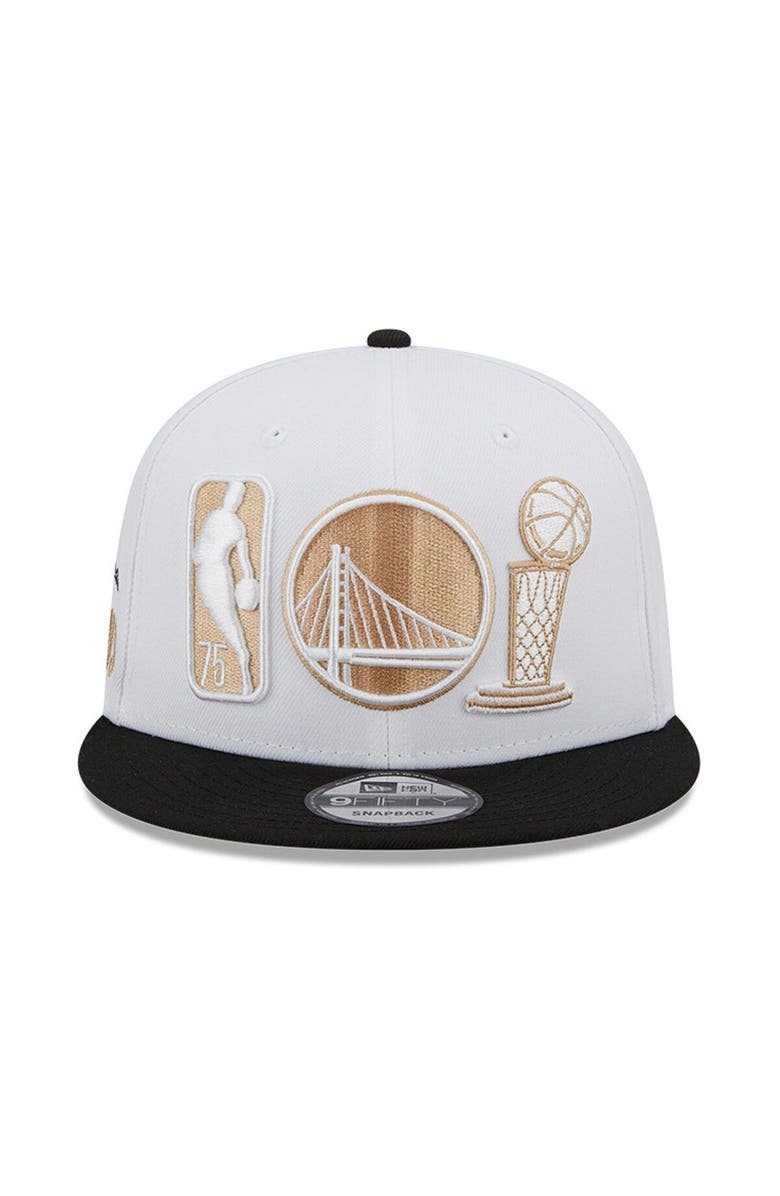 New Era White Golden State Warriors 2022 NBA Finals Champions Ring Night Celebration 9FIFTY Snapback Adjustable Hat, Alternate, color,