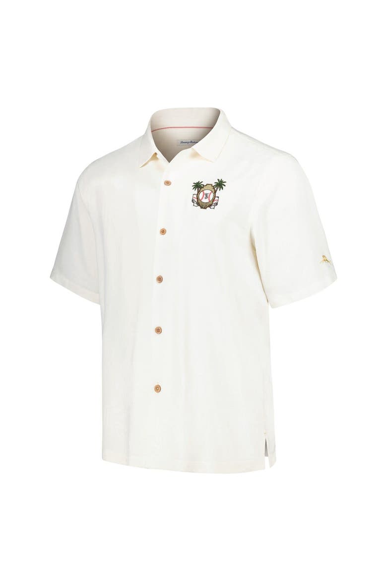 Men's Tommy Bahama White Boston Red Sox Pitcher's Paradiso Button-Up Camp Shirt, Alternate, color, White
