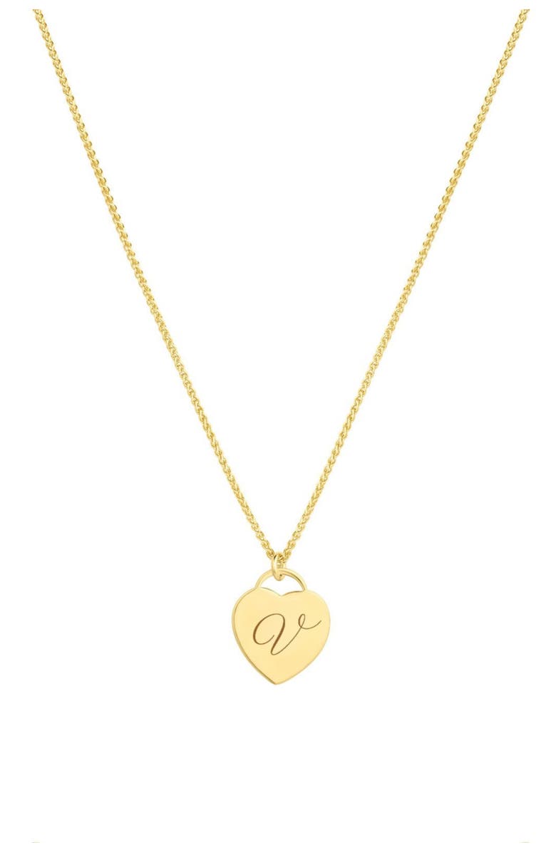 Set & Stones Alice Initial Heart Necklace, Main, color,