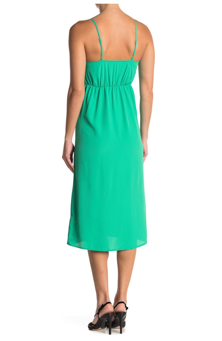 Topshop Molly Front Cutout Ruched Midi Dress, Alternate, color, 